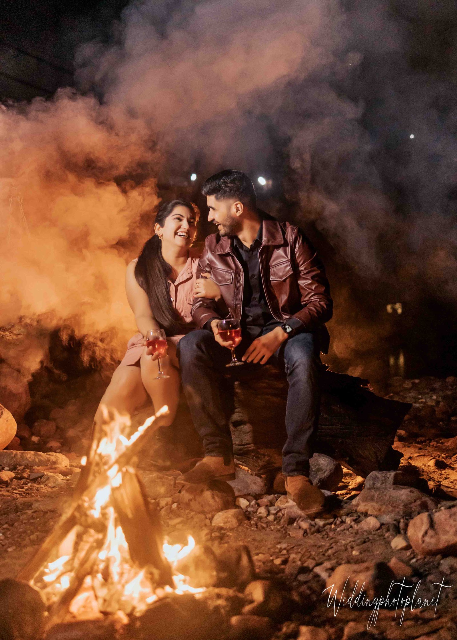 Campfire pre wedding shoot